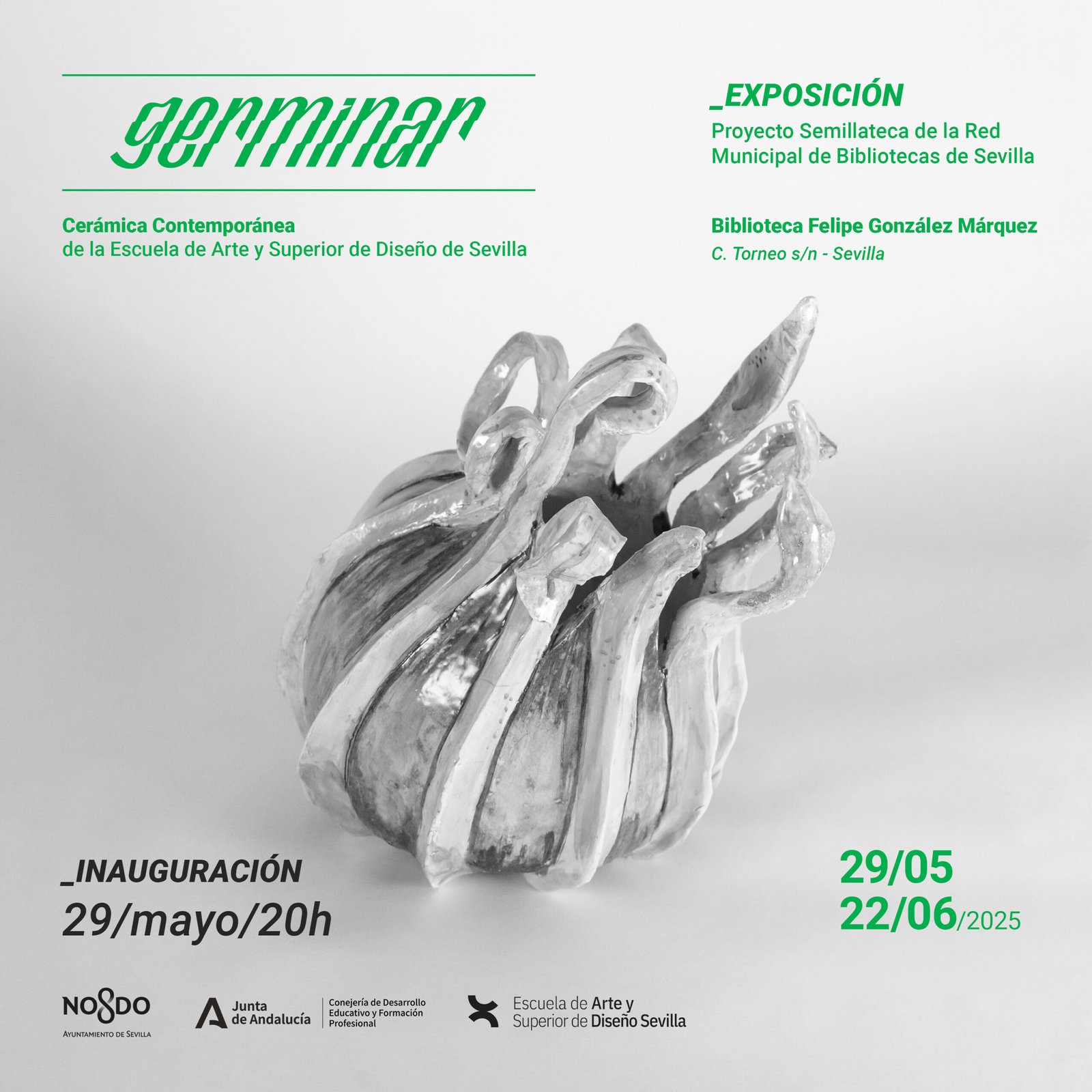 Expo: GERMINAR – CERÁMICA CONTEMPORÁNEA de la EASD Sevilla
